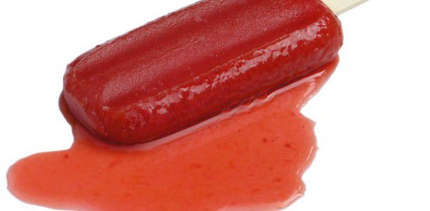 Strawberry icy poles