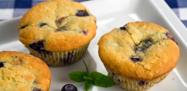 Blueberry and ricotta muffins