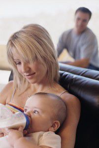 Bottle feeding family 201x300 Breastfeeding problems:  Lisas experience with expressing milk for her baby