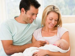 Couple with newborn