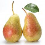 Pears with a leaf