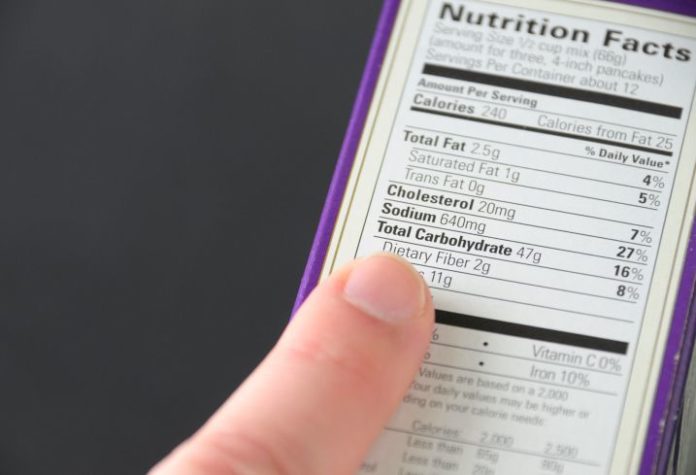 Nutritional label