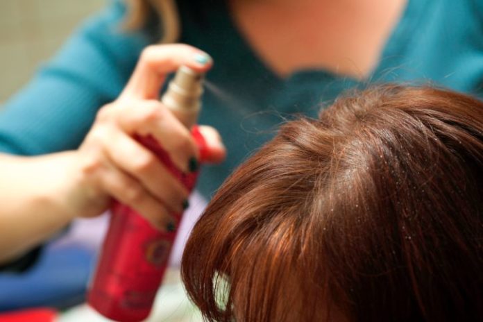 Woman at hairdressers