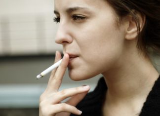 Woman smoking