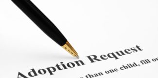 An "Adoption Request" form.