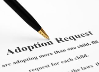 An "Adoption Request" form.