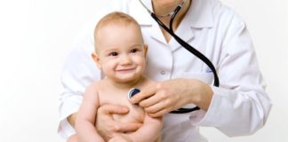 Doctor with baby