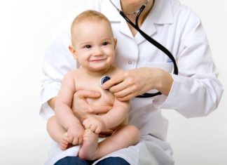 Doctor with baby