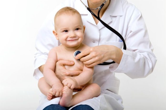 Doctor with baby