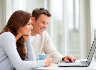 Couple on laptop