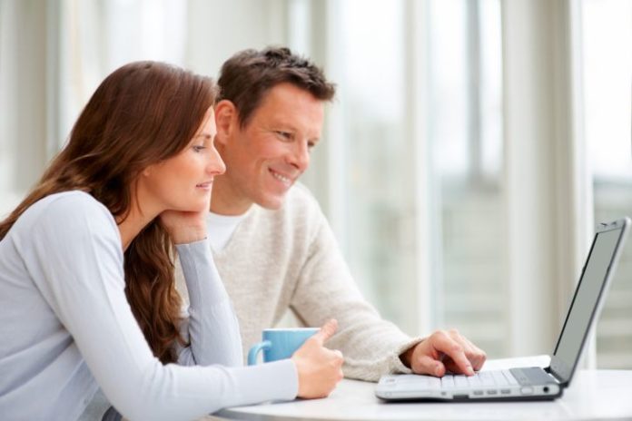 Couple on laptop