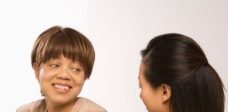 Woman getting flu shot