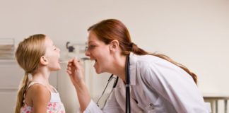 Girl at doctors