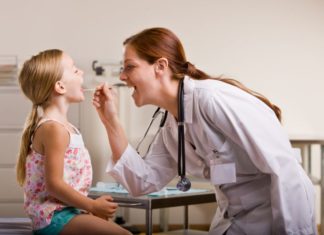 Girl at doctors