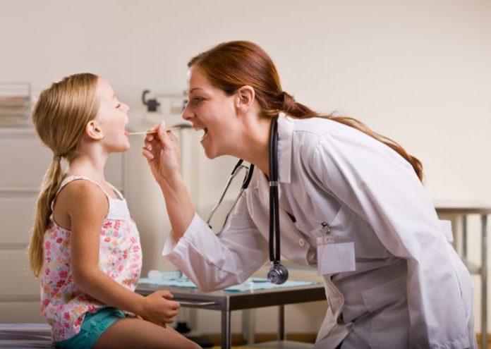 Girl at doctors