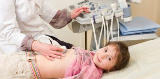 Girl getting ultrasound