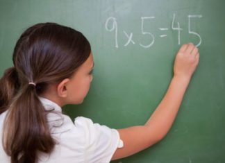 Girl doing maths