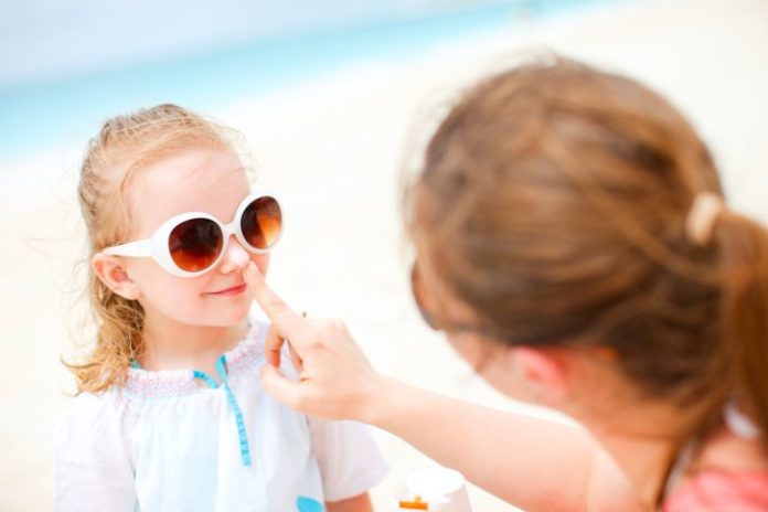Sunscreen and sunglasses