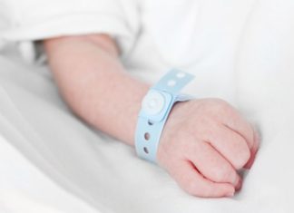 Baby hospital bracelet