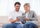 Couple using tablet