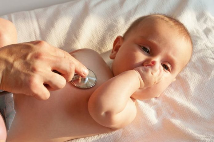 Baby chest examination