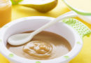 Pear puree for baby nutrition