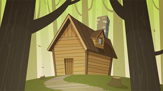 little cabin in wood