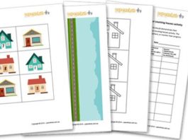 counting houses worksheets