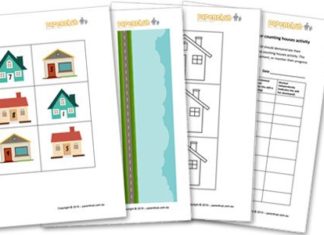 counting houses worksheets