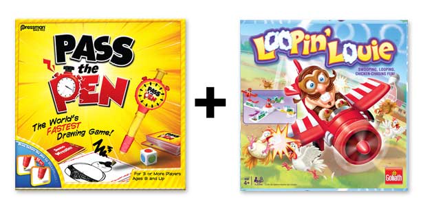 Pass the Pen & Loopin' Louie prize pack