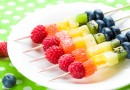 Fresh summer fruits on sticks