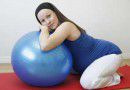 Pregnant woman fit ball