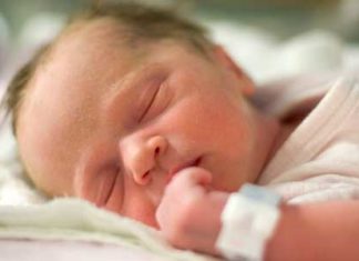 Newborn baby in hospital