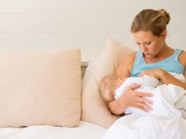 Woman breastfeeding