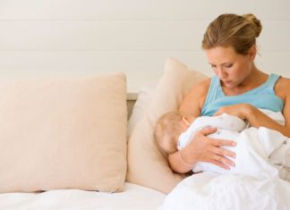 Woman breastfeeding