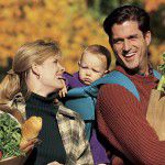 Autumn retro family