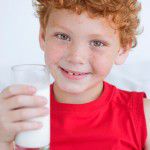 Boy drinking milk