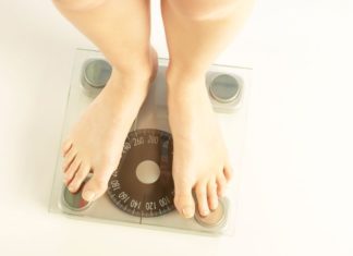 Woman on scales