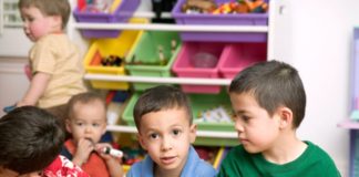 Boys at school or play group