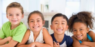 4 children smiling