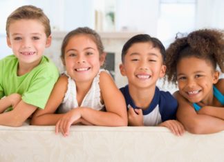 4 children smiling