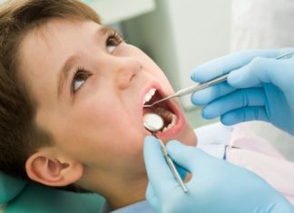 Child at dentist