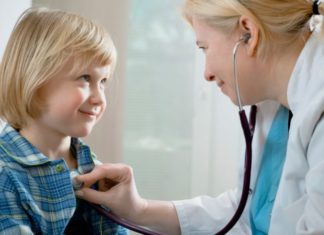 Child at doctor