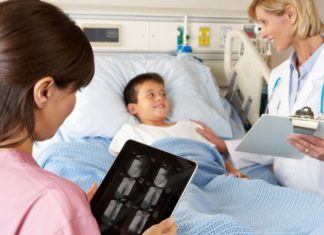 Boy in hospital