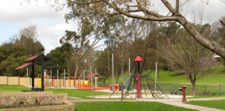 Grass and outdoor play area