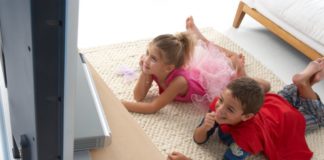 Children watching tv