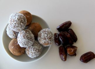 Coconut balls in a bowl