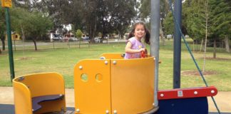 Girl at play ground