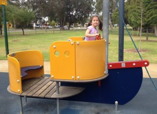 Girl at play ground