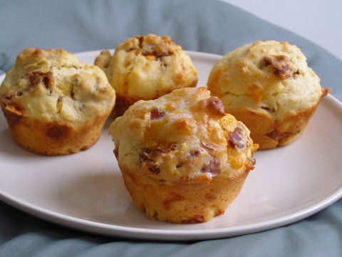 Cheese and bacon muffins